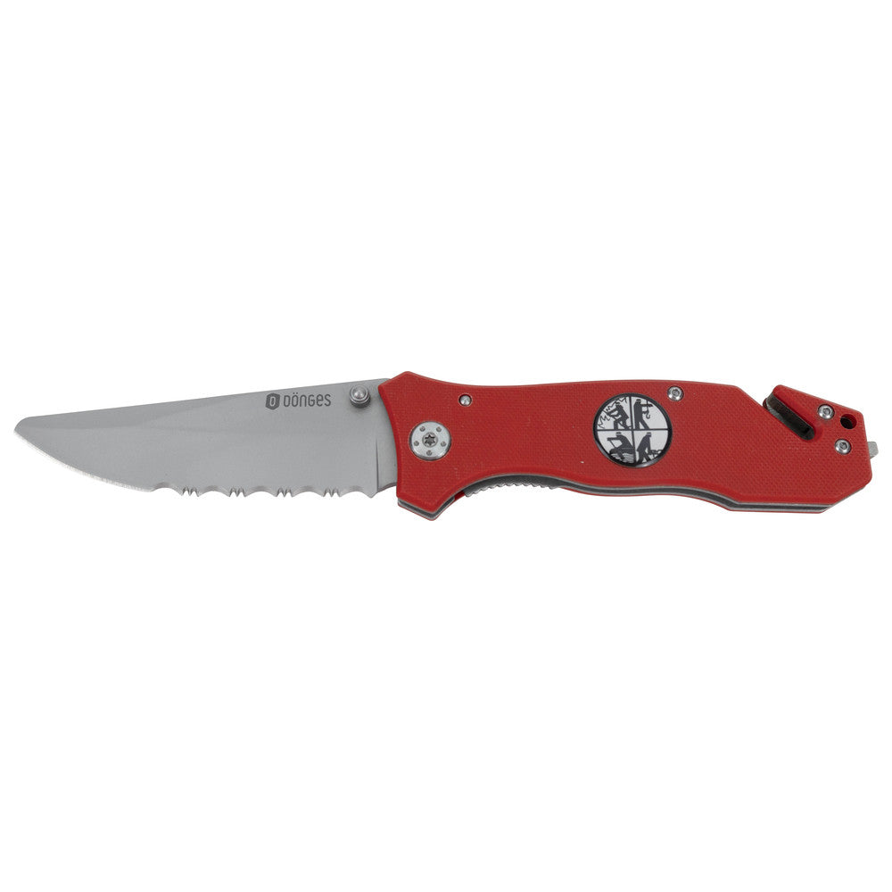 Feuerwehr Rettungsmesser Economy II, Dönges, abgerundete Klinge, rot