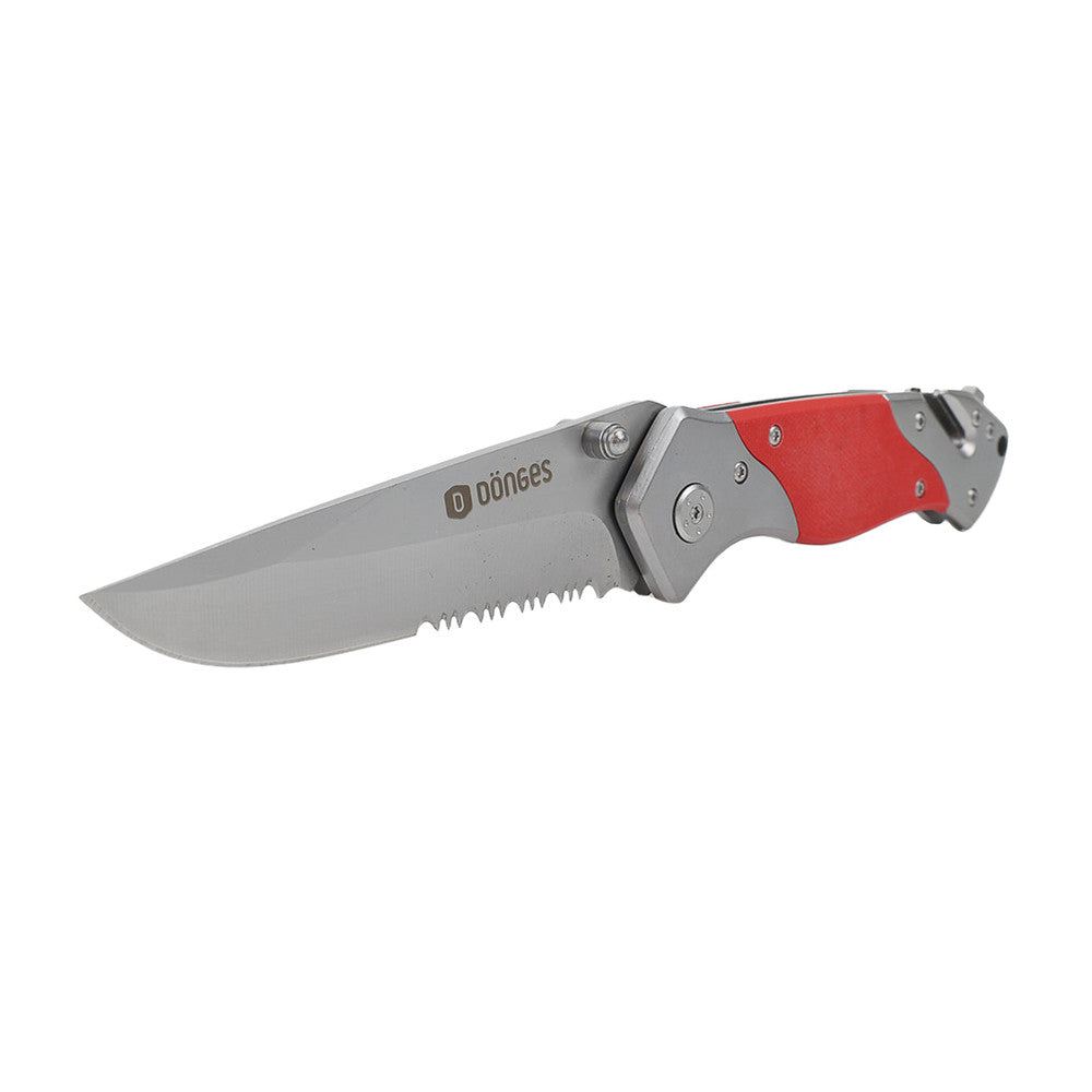 Feuerwehr Rettungsmesser Economy I, Dönges, abgerundete Klinge, rot