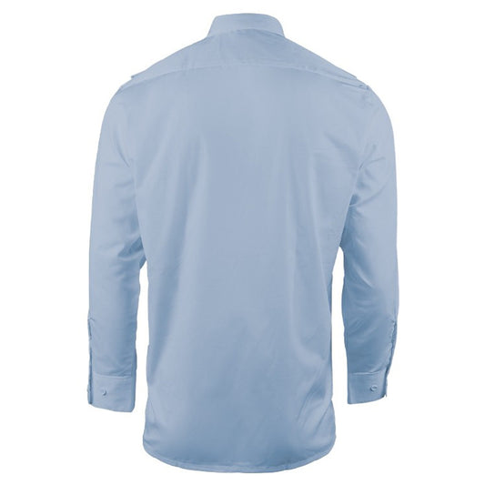 Diensthemd hellblau langarm mit Tunnel und abnehmbaren Schulterklappen, Feuerwehr, Mil-Tec