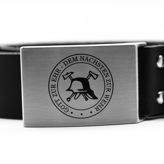 Ledergürtel Feuerwehr Gott zur Ehr dem nächsten zur Wehr Gürtel Koppelschnalle