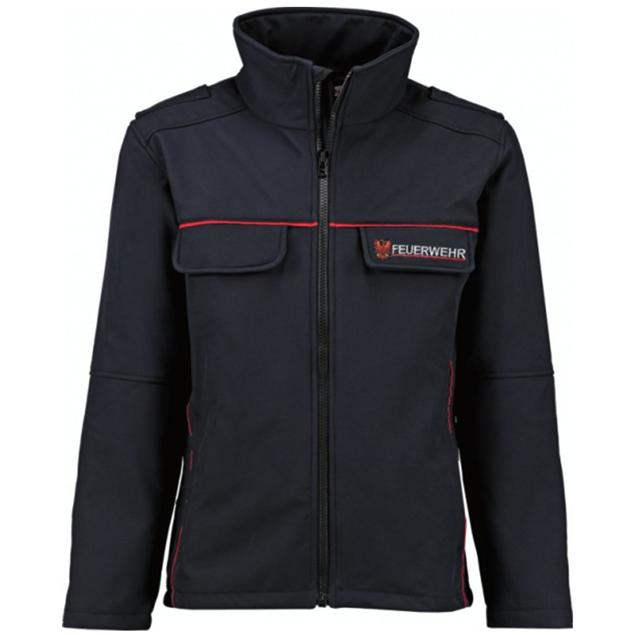 Softshelljacke Feuerwehr Brandenburg, unisex, Damen und Herren, marineblau