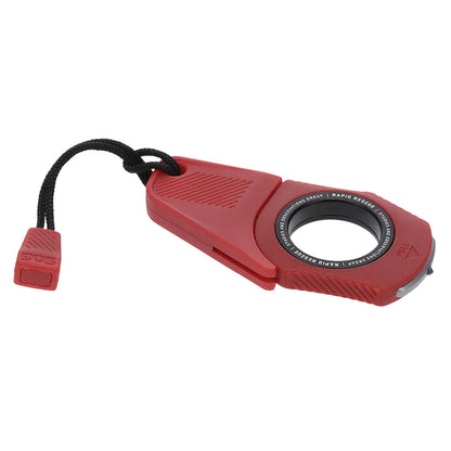 SOG Rapid Rescue Red, kompaktes Rettungsmesser mit Gurtschneider und Glasbrecher