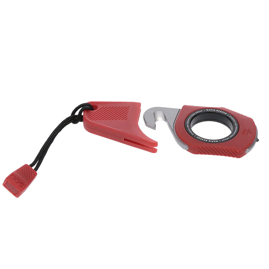 SOG Rapid Rescue Red, kompaktes Rettungsmesser mit Gurtschneider und Glasbrecher
