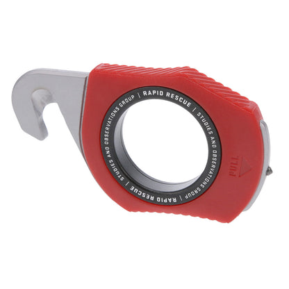 SOG Rapid Rescue Red, kompaktes Rettungsmesser mit Gurtschneider und Glasbrecher