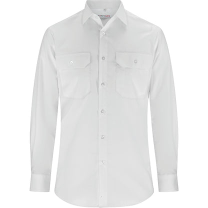Diensthemd Feuerwehr, mit Tunnel, langarm, Kent Kragen, Herren, slim fit, weiß