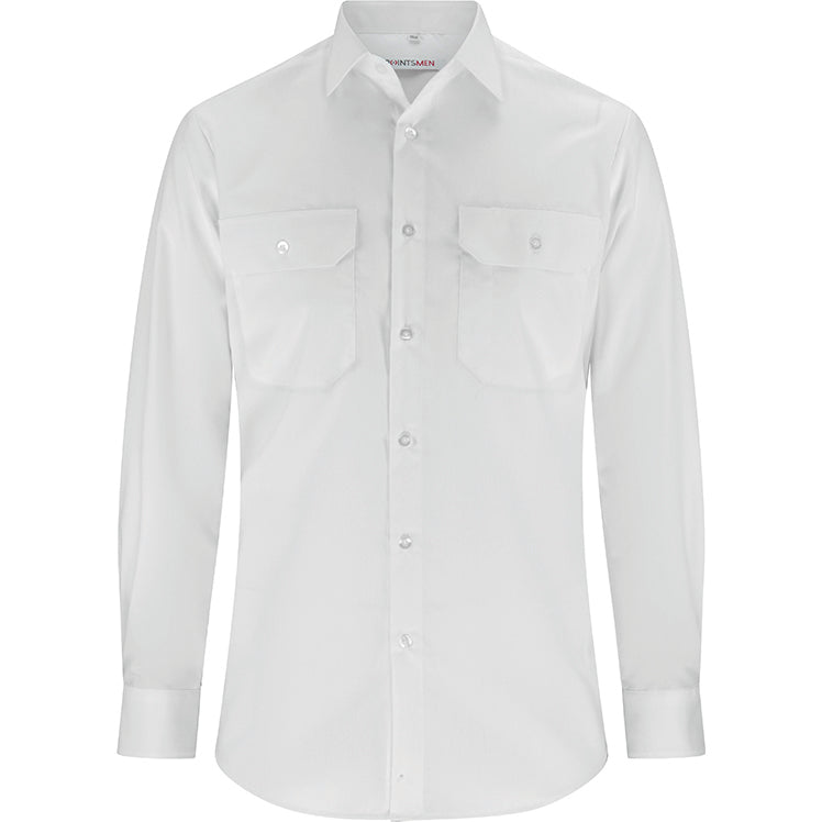 Diensthemd Feuerwehr, mit Tunnel, langarm, Kent Kragen, Herren, slim fit, weiß