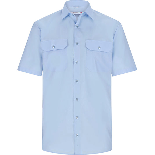 Diensthemd Feuerwehr, mit Tunnel, kurzarm, Kent Kragen, Herren, slim fit, hellblau