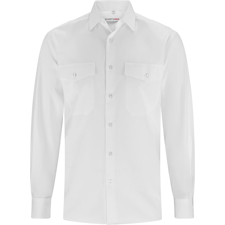 Diensthemd Modell München, bügelarm, langarm, Feuerwehr Bayern, weiß, mit Tunnel, regular