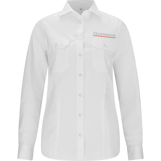 Bluse langarm weiß Feuerwehr Saarland Sachsen Thüringen mit Stick und Schultertunnel