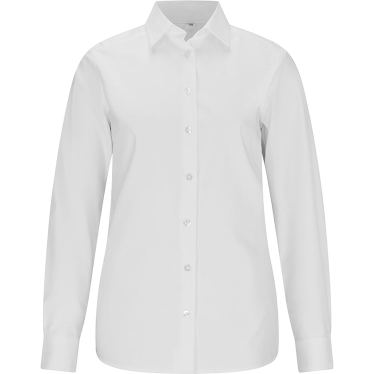 Dienstbluse Modell München Feuerwehr Bayern, weiß, langarm, ohne Stick, mit Schultertunnel, bügelfrei