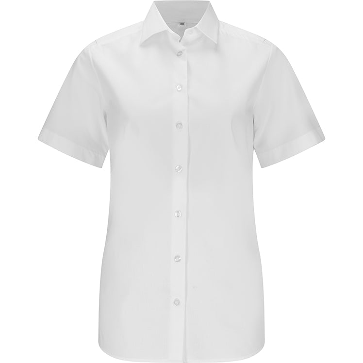 Dienstbluse Modell München Feuerwehr Bayern, weiß, halbarm,  ohne Stick, mit Schultertunnel, bügelfrei