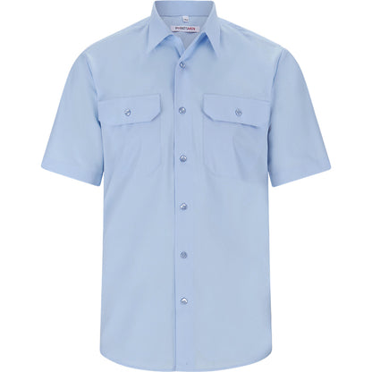 Diensthemd Feuerwehr hellblau, mit Tunnel, kurzarm, Vario Kragen, regular fit, Herren