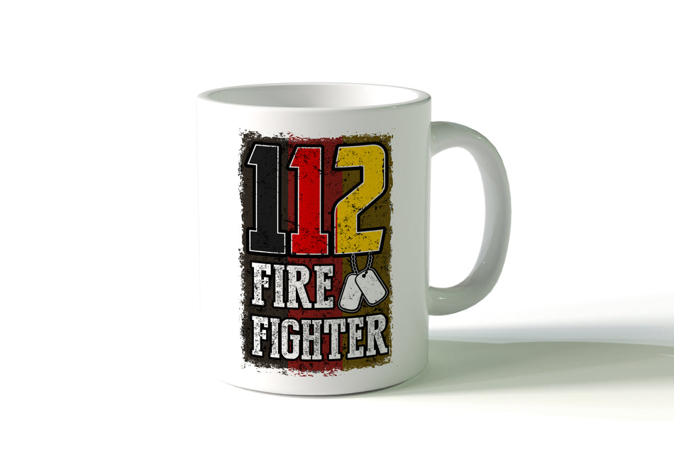 Feuerwehr Tasse 112 Firefighter German Pride Kaffeebecher