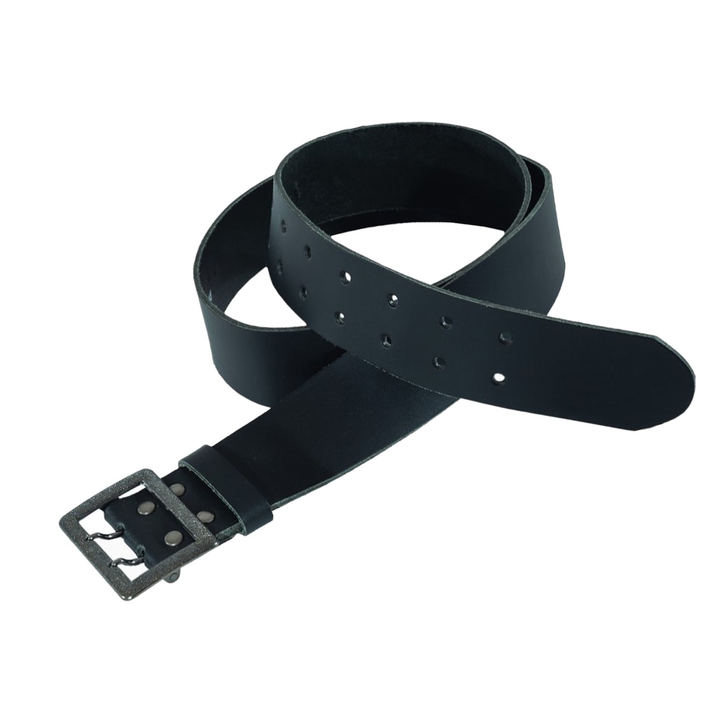 2-Dorn Lederkoppel, Ledergürtel, schwarz, Koppel, 45 mm