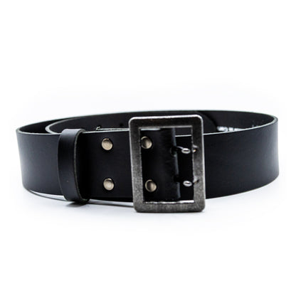 2-Dorn Lederkoppel, Ledergürtel, schwarz, Koppel, 45 mm