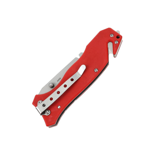 Feuerwehr Rettungsmesser Economy II, Dönges, abgerundete Klinge, rot