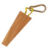 3D Holzkeil, Hartholz, mit Kordel, Karabiner oder neutral, Feuerwehr, Rettungsdienst