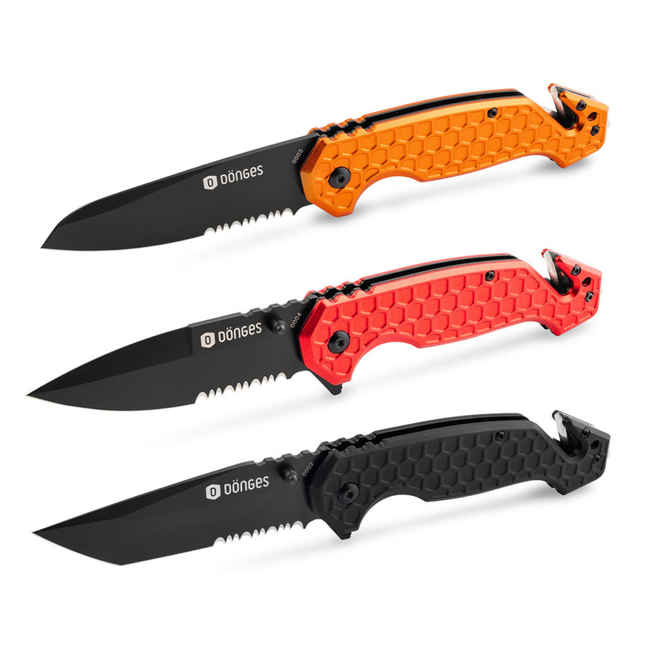 Rettungsmesser Dönges Basic Orange, Rot, Schwarz