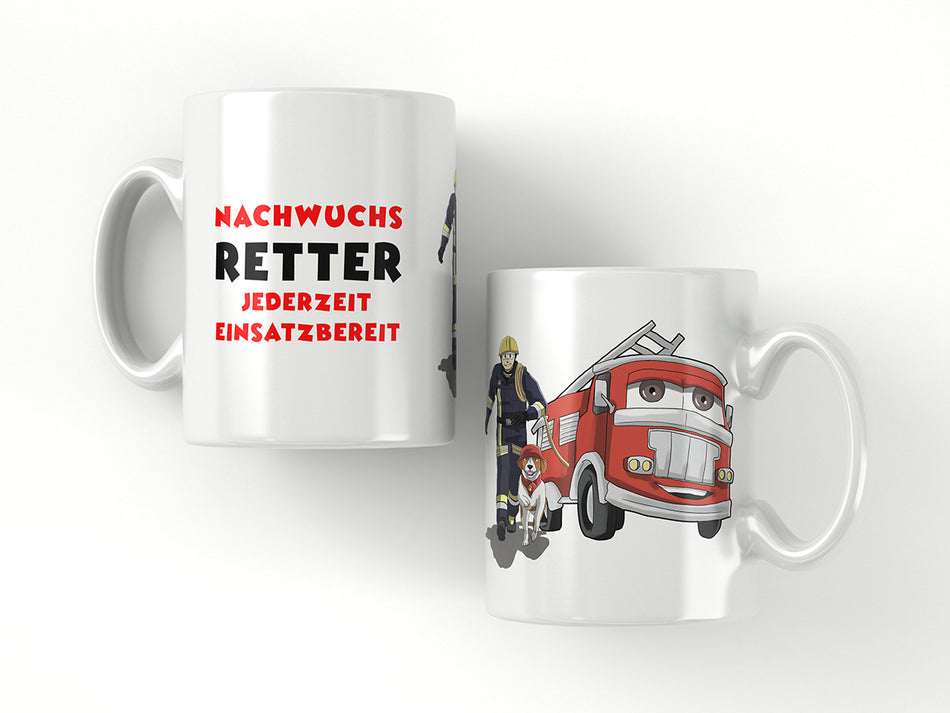 Feuerwehr Nachwuchsretter Kinder Tasse