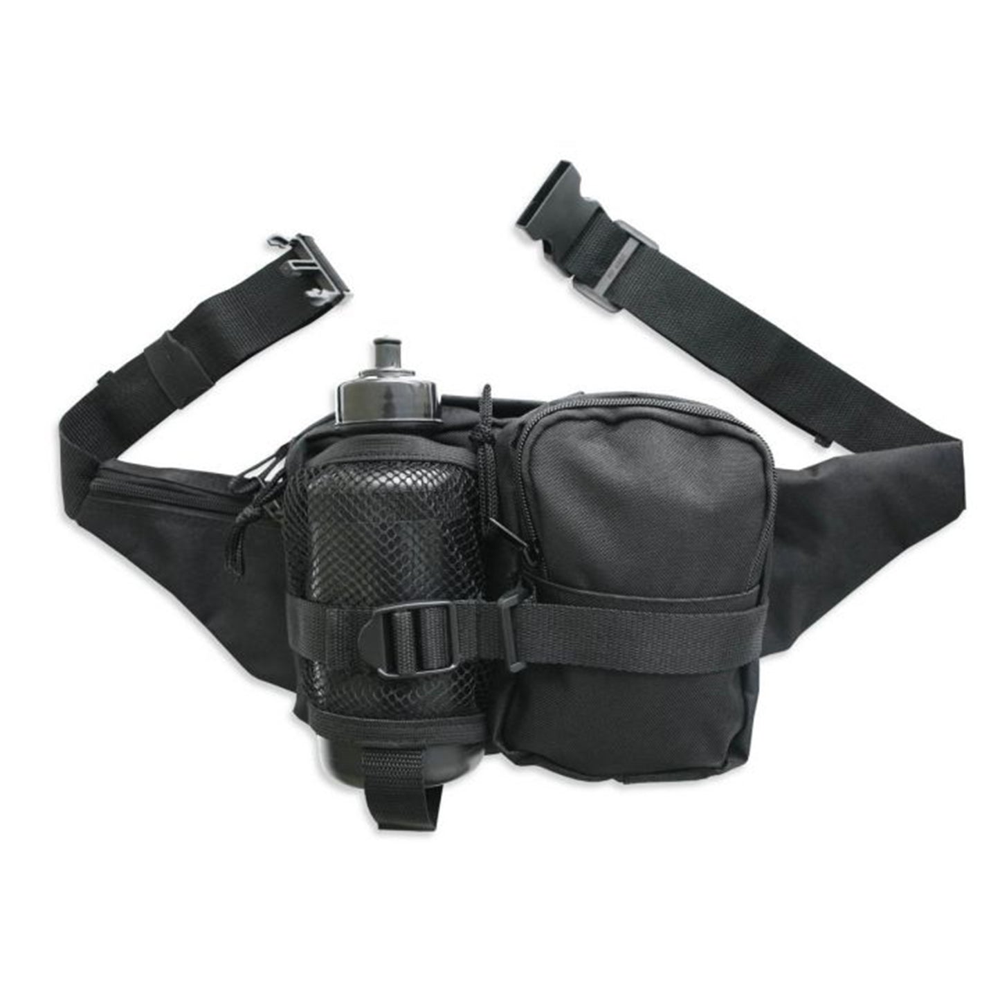 Bauchtasche multifunktions Gürteltasche mit Trinkflasche schwarz MTB-Tasche