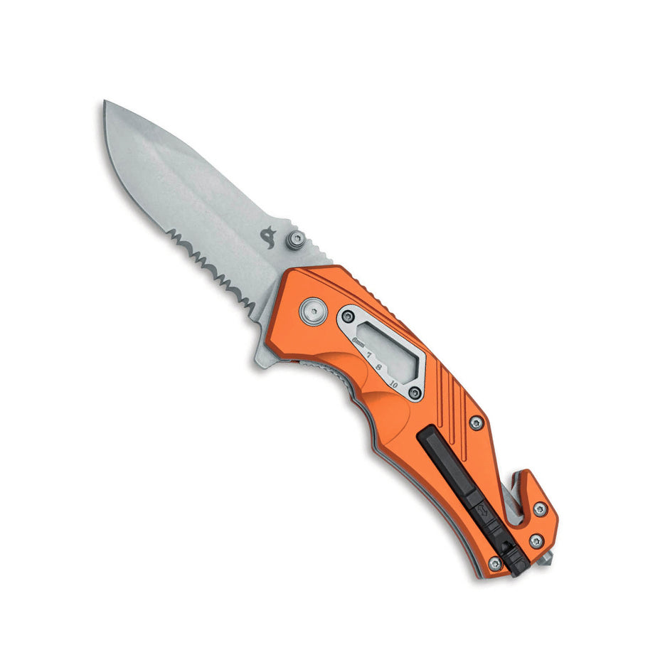 BlackFox Demand D2 Orange Aluminium Rescue Knife D2 Belt Cutter - Rettungsmesser