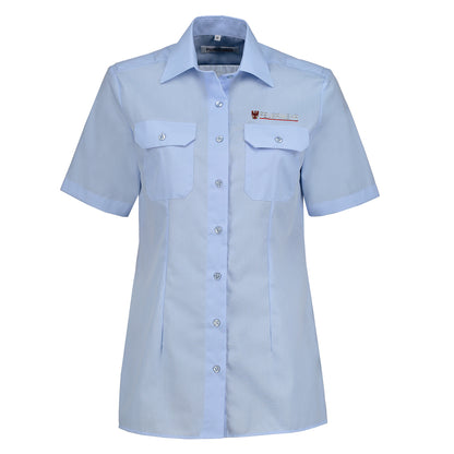 Dienstbluse halbarm, Feuerwehr Brandenburg, hellblau, Damen Bluse