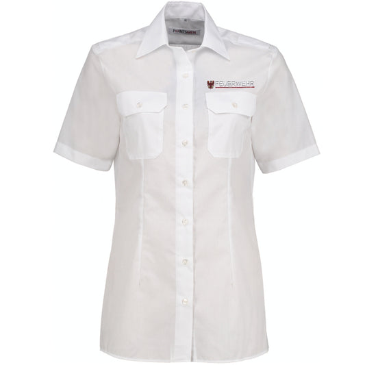 Dienstbluse halbarm, Feuerwehr Brandenburg, weiß, Damen Bluse