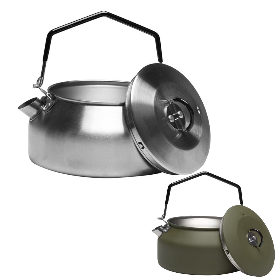 8-teiliges Camping Kochgeschirr Set Aus Edelstahl – Töpfe, Pfanne, Outdoor Set