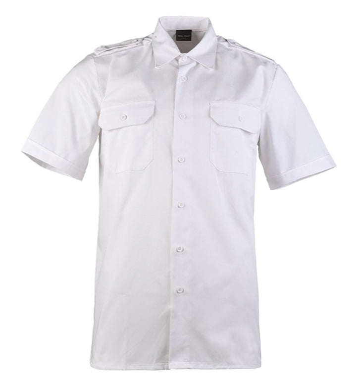 Diensthemd weiß halbarm mit Tunnel und abnehmbaren Schulterklappen, Feuerwehr, Mil-Tec