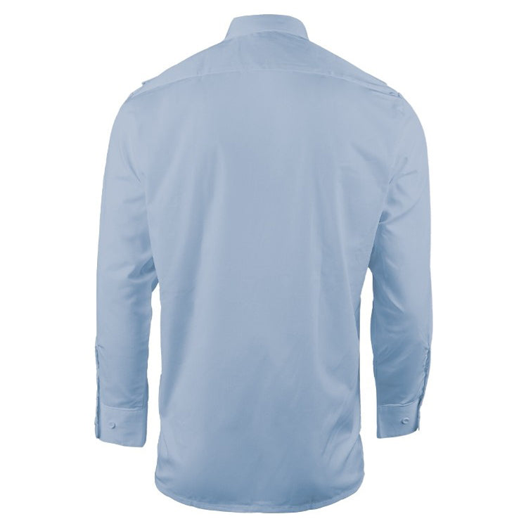 Diensthemd hellblau langarm mit Tunnel und abnehmbaren Schulterklappen, Feuerwehr, Mil-Tec