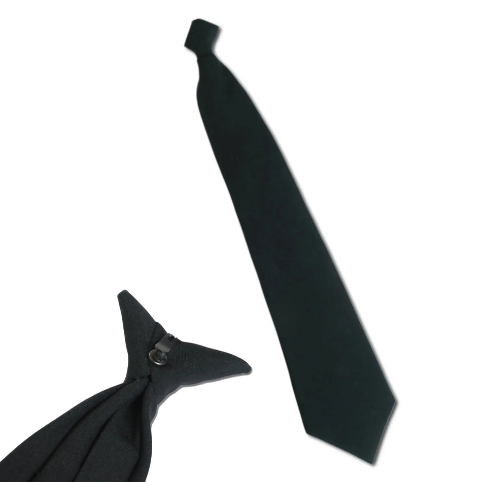 Dienstkrawatte SEC Krawatte mit Klammer schwarz Security Feuerwehr Militär