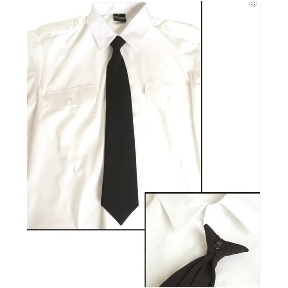 Dienstkrawatte SEC Krawatte mit Klammer schwarz Security Feuerwehr Militär