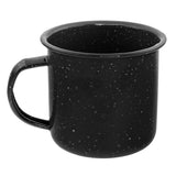 Trinkbecher Western Stahlbecher Emaille 0,35 L & 0,68 L schwarz blau