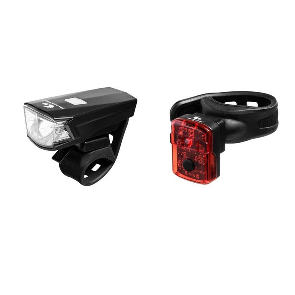 Fahrradlampen Set Falcon Eye DUO Blaze 130 Lumen mit Akku USB