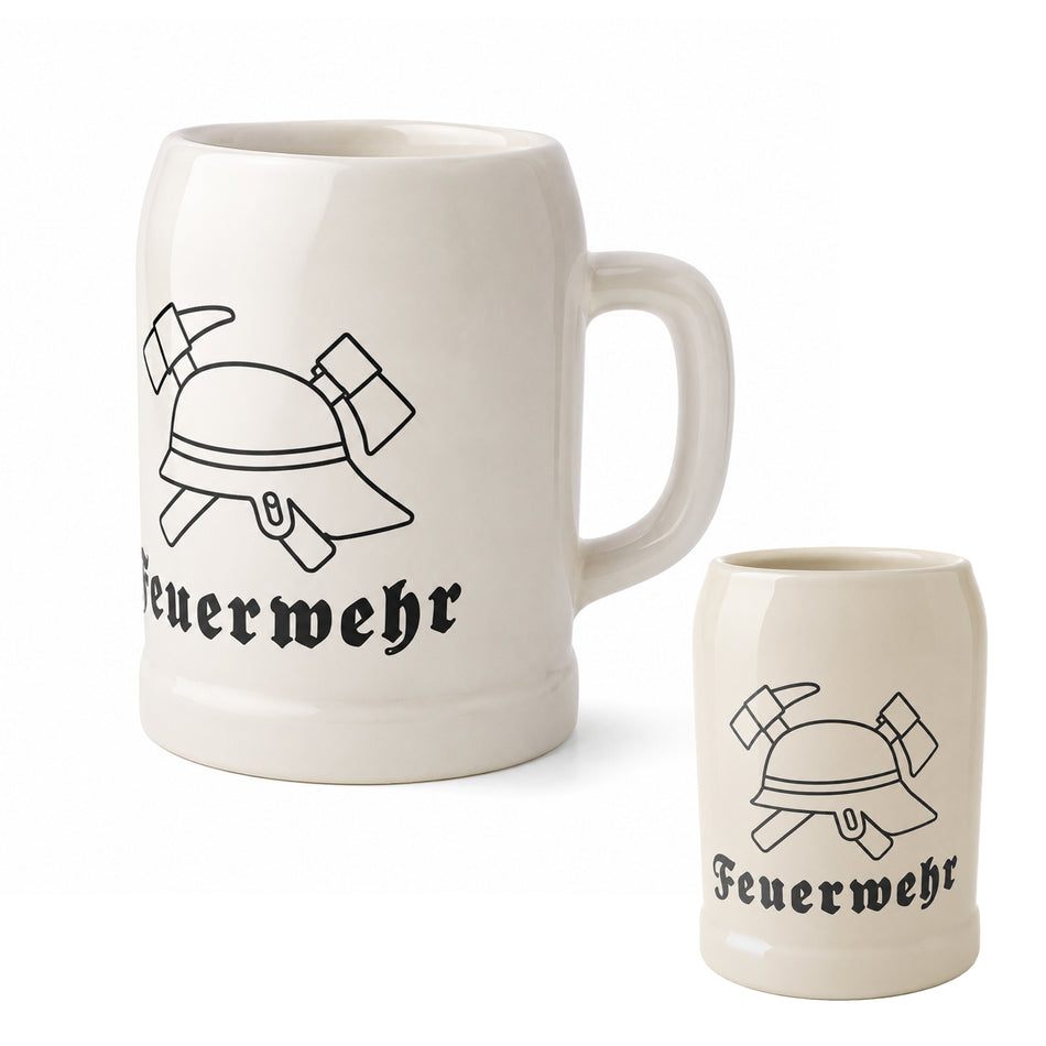 Feuerwehr Bierkrug 500ml Keramik