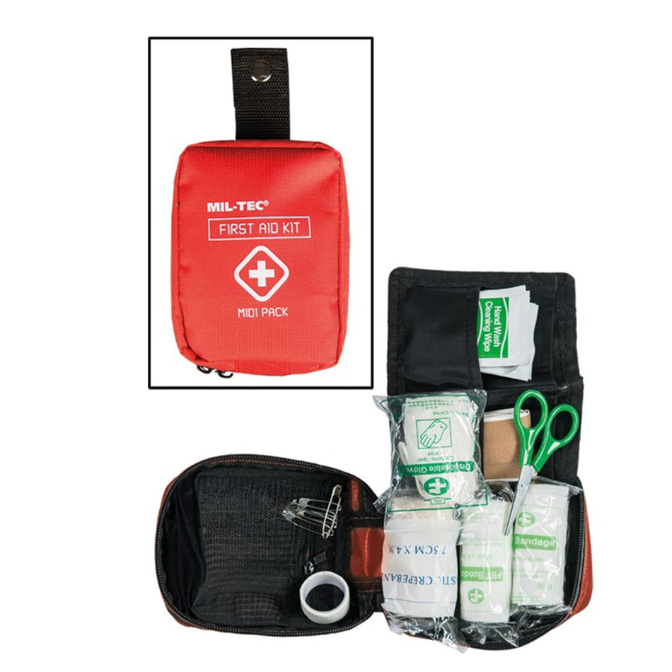 Mini Erste-Hilfe-Set FIRST AID PACK MIDI rot für Fahrrad Wandern Outdoor