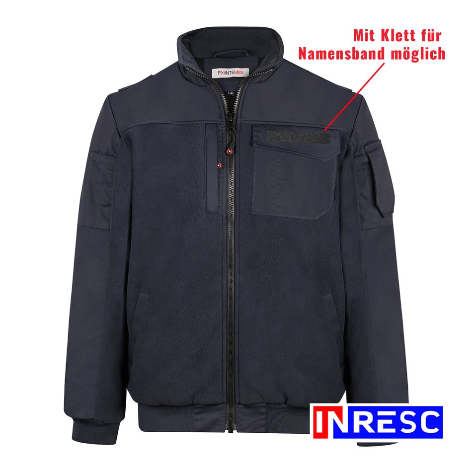 Feuerwehr Fleecejacke Tagesdienst Winterjacke marineblau neutral