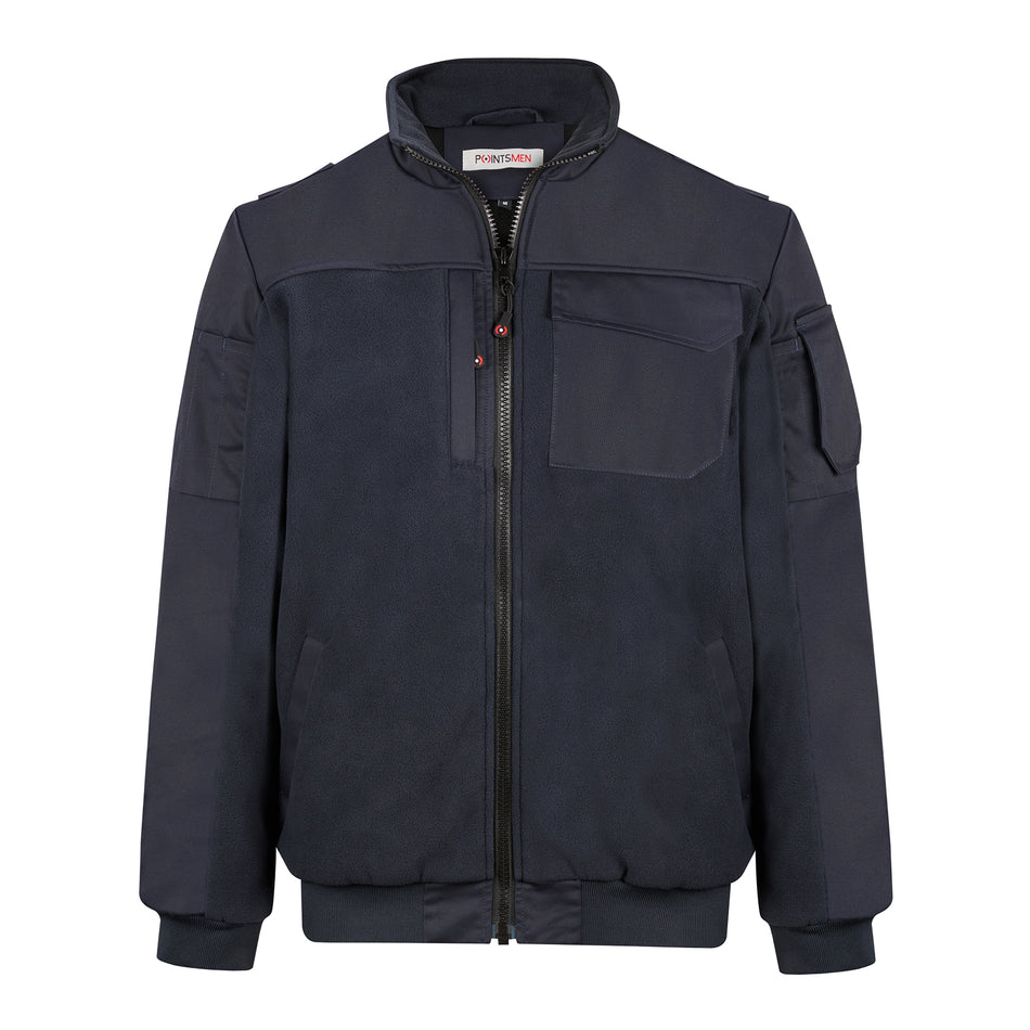 Feuerwehr Fleecejacke Tagesdienst Winterjacke marineblau neutral