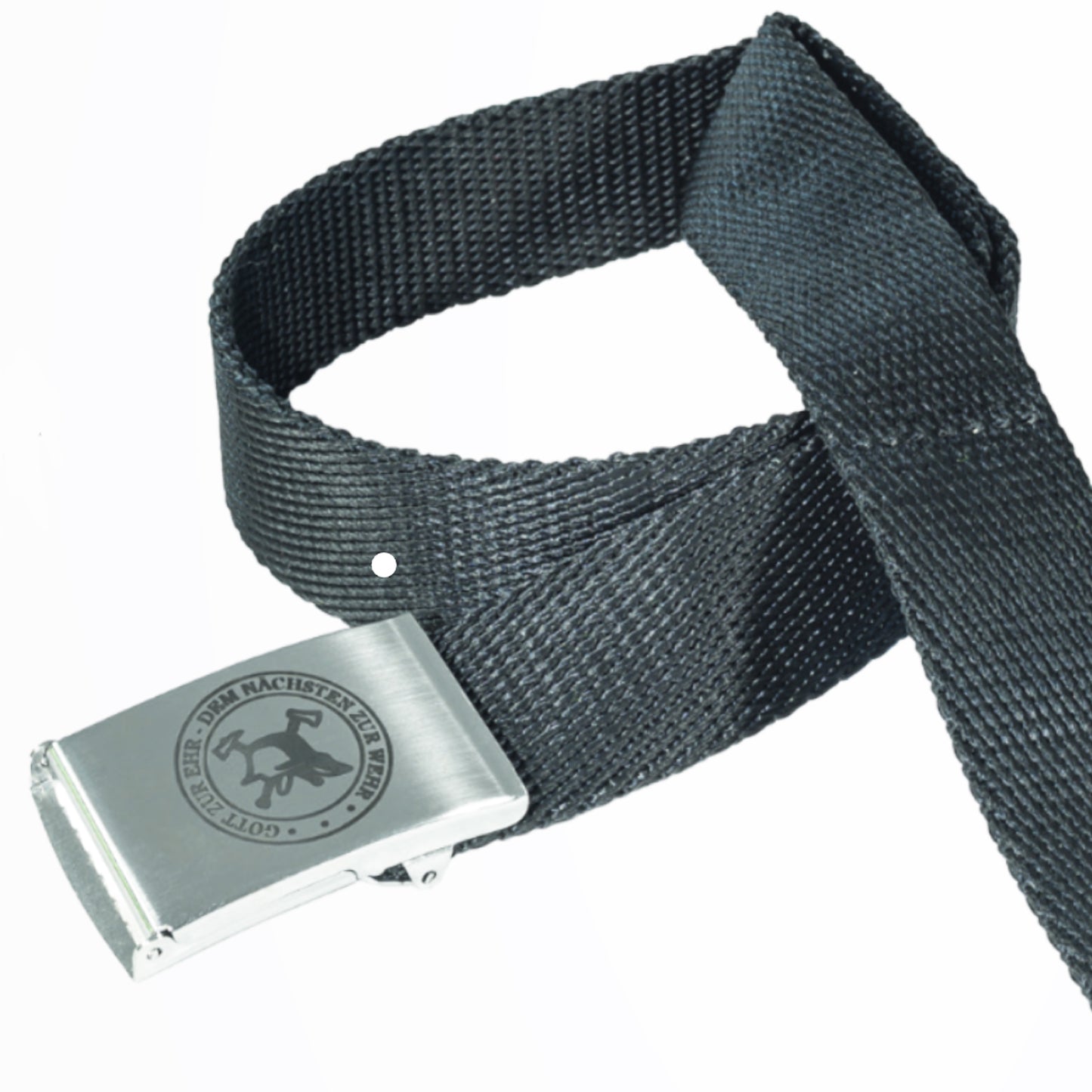 Bandgürtel Feuerwehr schwarz Aufdruck Gott zur Ehr dem nächsten zur Wehr bis 180cm Koppel Schnalle