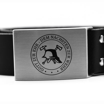 Ledergürtel Feuerwehr Gott zur Ehr dem nächsten zur Wehr Gürtel Koppelschnalle