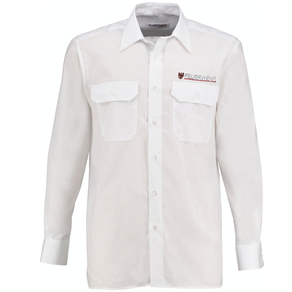 Diensthemd langarm, Feuerwehr Brandenburg, weiß, Herren