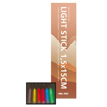 Leuchtstab Knicklichter weiss rot grün orange gelb 1,5x15 cm 8 bis 12 Stunden