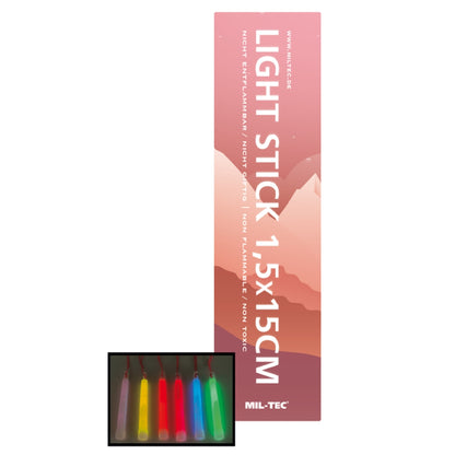 Leuchtstab Knicklichter weiss rot grün orange gelb 1,5x15 cm 8 bis 12 Stunden