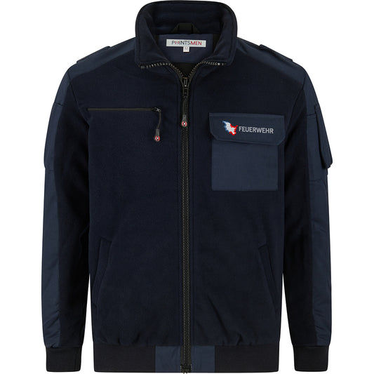 Fleecejacke Feuerwehr Schleswig-Holstein mit Stick Dienstjacke blau unisex