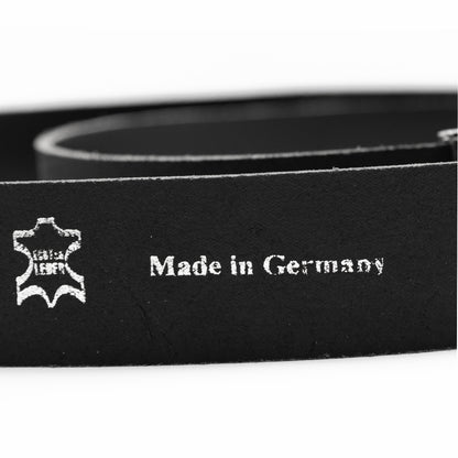 2-Dorn Lederkoppel, Ledergürtel, schwarz, Koppel, 45 mm