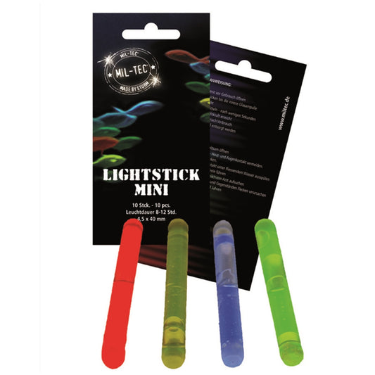 Minileuchtsab 4 cm grün, Knickstab 10 Stück