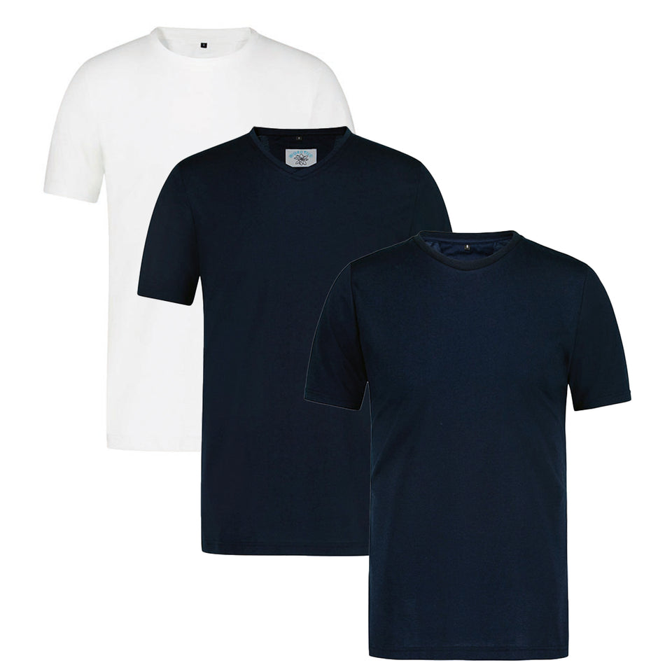 Bioactiv T-Shirt schwarz, blau oder weiß 60°C waschbar