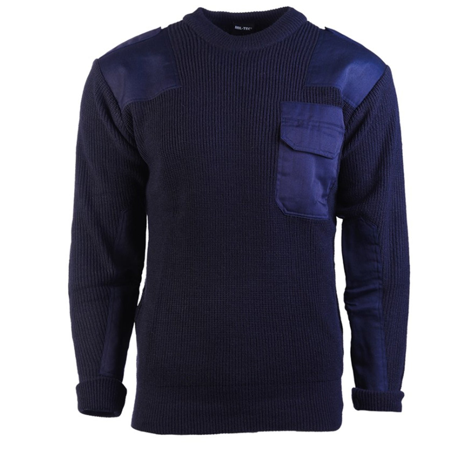 Feuerwehr Pullover dunkelblau mit Schulterklappen Bundeswehr Outdoor