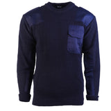 Feuerwehr Pullover dunkelblau mit Schulterklappen Bundeswehr Outdoor