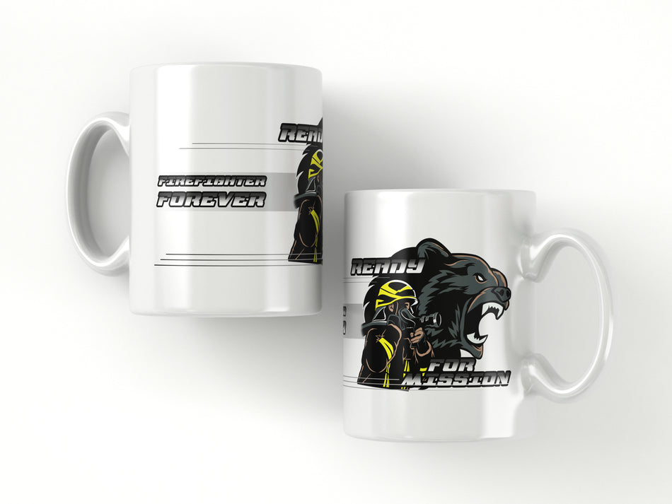 Feuerwehr Tasse Firefighter Ready for Mission Kaffeebecher